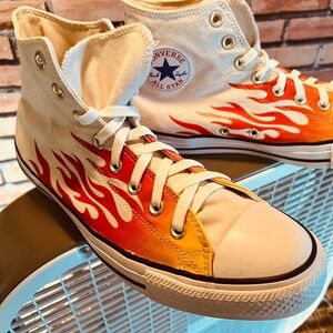 🔥 Converse - 10.5M 12W - All Star Flame High Tops 🔥 Too Hot to Handle 😎